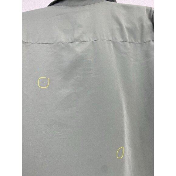 Chico's Green Tunic top Womens size Medium Career office Flowy solid Long Sleeve - Picture 6 of 12